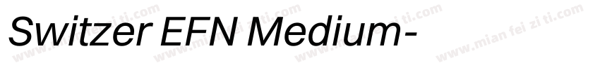 Switzer EFN Medium字体转换